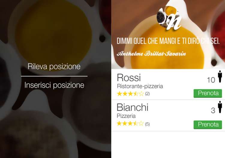 Trova il Ristorante a te più vicino o inserisci la Posizione dove desideri andare, Scegli il Locale e Prenota.