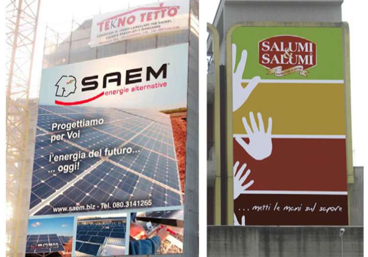 Cartellonistica, Insegne e Gigantografie.